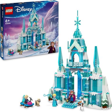 LEGO ǀ Disney Frozen Elsa’s Ice Palace Building Toy Set for Kids with a Castle and Elsa and Anna Mini-Doll Figures, Fun Gift Idea for Girls, Boys and Film Fans Aged 6 Plus 43244 Disney Frozen Gift, Anna And Kristoff, Disney Frozen Toys, Film Frozen, Frozen Castle, Disney Princess Toys, Lego Disney Princess, Ice Castle, Ice Palace