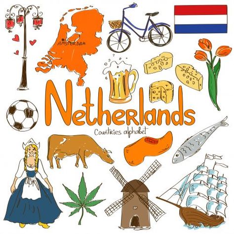 Help your child learn all about the geography and culture of the Netherlands… Scotland Symbols, Flags Of European Countries, Flag Of Europe, Around The World Theme, Montessori Geography, Geography For Kids, Spain Culture, Teaching Geography, Countries And Flags