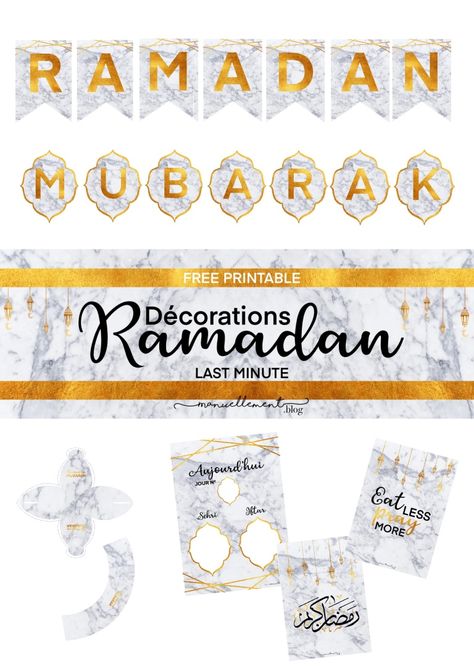 Décorations de Ramadan à imprimer – Manuellement Ramadan Decorations Printables, Eid Moubarak, Ramadan Printables, Eid Mubarak Banner, Islamic Kids Activities, Ramadan Kids, Good Night Love Messages, Ramadan Decor, Ramadan Kareem Decoration