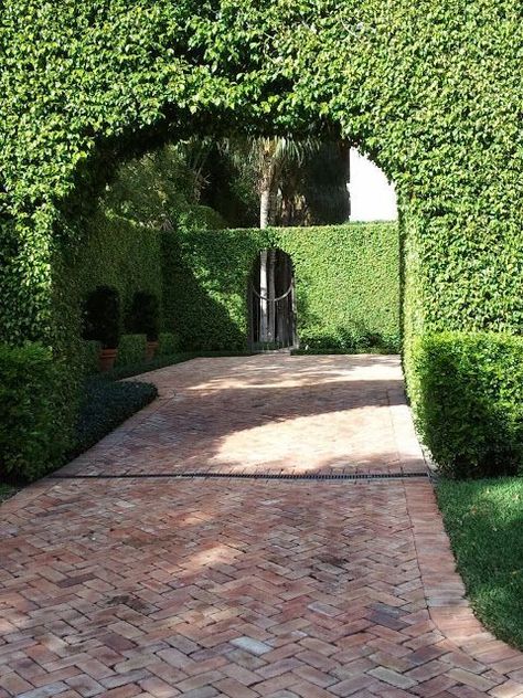 It has been awhile since I have done a boxwood post (like…since my very first post!). Since Today is Friday and since America is really chilly and miserable right now, I thought I would shed … Herringbone Brick, Brick Driveway, Brick Patterns Patio, Brick Walkway, Driveway Design, Driveway Landscaping, Casa Exterior, Formal Gardens, Gorgeous Gardens