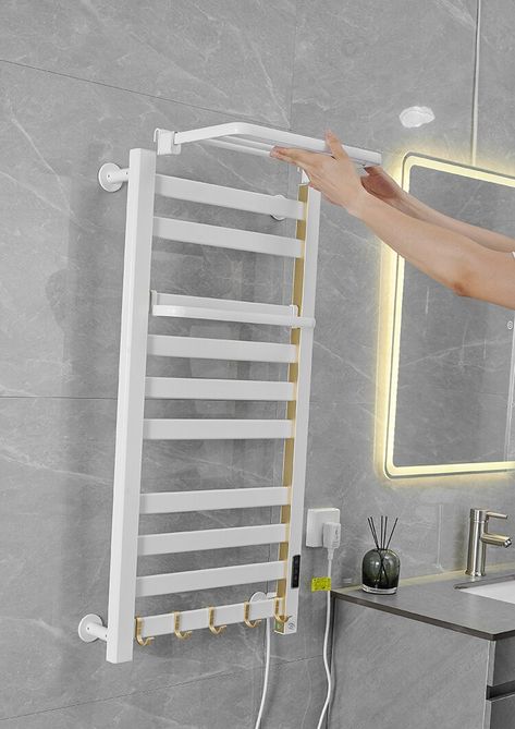 Somnio Bathroom Electric Bath Towel Warmer Heating Towel Shelf Rack Towel Dryer Shelf Heated Electric Towel Tack Bathroom - Towel Warmers - AliExpress Dryer Shelf, Towel Dryer, Towel Warmer Rack, Warm Bathroom, Bathroom Heater, Laundry Rack, Bathroom Radiators, Towel Shelf, Shelf Rack