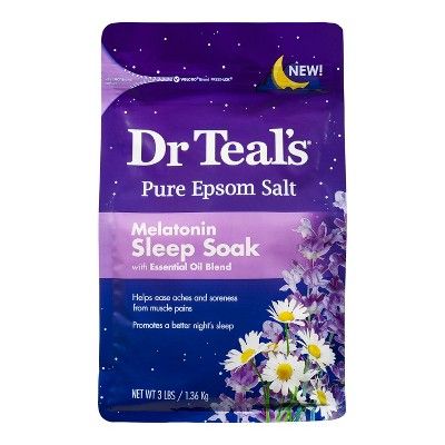 Epsom Salt For Hair, Dr Teals, Lavender Bath Salts, Essential Oils For Sleep, Foaming Bath, Chamomile Essential Oil, Essential Oil Blend, Bath Soak, Epsom Salt