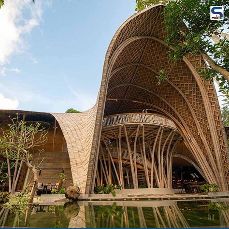 Bamboo Restaurant, Bamboo House Design, Bamboo Structure, Houses In France, Bamboo Architecture, Bamboo House, Rammed Earth, Sustainable Architecture, Architecture Photo