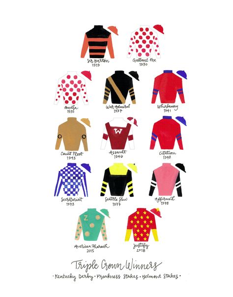 Silk Image, Jockey Silks, Triple Crown Winners, Kentucky Derby Party, Crown Logo, Derby Party, 11x14 Print, Triple Crown, Template Ideas