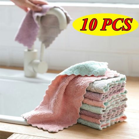 Cheap Cleaning Cloths, Buy Quality Home & Garden Directly from China Suppliers:10pcs Super Absorbent Microfiber Kitchen Dish Cloth High efficiency Tableware Household Cleaning Towel Kitchen Tools Gadgets Enjoy ✓Free Shipping Worldwide! ✓Limited Time Sale ✓Easy Return. Microfiber Bath Towels, Decorative Kitchen Towels, Decorative Dish, Microfiber Cleaning Cloths, Microfiber Towel, Kitchen Dishes, Clean Microfiber, Clean Kitchen, Kitchen Tools And Gadgets