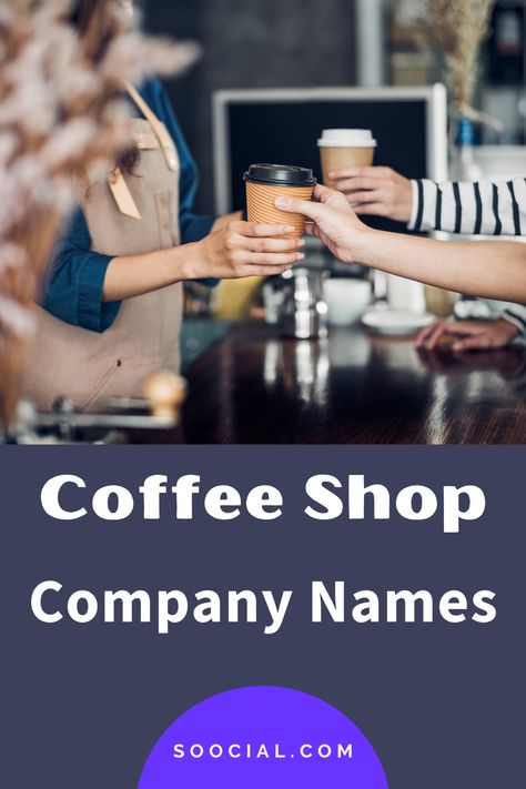 Coffee Fundraiser, Cafe Names Ideas, Trendy Coffee Shop, Coffee Shop Names, New Business Names, Shop Name Ideas, Coffee Business, Cute Cafe, Names Ideas