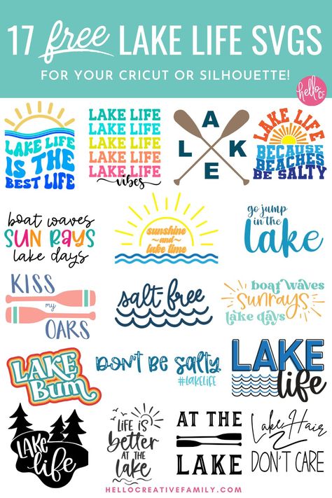 Lake Sayings For Cups, Lake Life Svg Free, Free Lake Svg, Lake Svg, Lake Quotes, Lake Life Shirt, Hats Beach, Life Vibes, How To Make Decorations