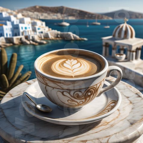 Greece Coffee, Paros Beaches, Uni Vibes, Greek Cafe, Mykonos Island Greece, Greek Coffee, Cafe Pictures, Paros Greece, Greece Photography