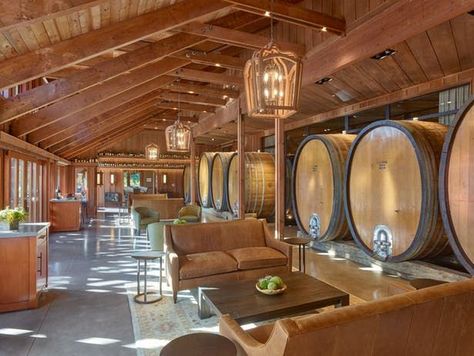 Wineries Architecture, Brewery Design, California Winery, Winery Tasting Room, Tasting Room, House And Home Magazine, Wine Cellar, Luxury House, Club House