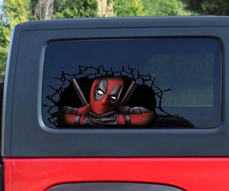 Random Cool Stuff | Fun Gift Ideas | Find Unique and Interesting Things Cracked Window, Deadpool Car, Deadpool Love, Awesome Things To Buy, Star Wars Items, Monkey Man, Buddha Art Drawing, Awesome Gadgets, Stickers For Cars