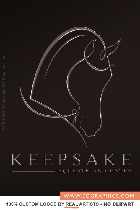 This equestrian logo adorns the sides. of a stunning sign overlooking a waterfall feature at the entrance of this immaculate dream barn. One of our favorite parts of creating horse logos, is seeing them in use once they're finished. This simple outline of a horse head is one of our most elegant designs and we couldn't be more please it's being used in such a beautiful way. Visit EQ Graphics to learn more about our custom horse logos. We work with equine businesses worldwide. Equestrian Logo Design, Simple Logo Design Ideas, Equine Logo Design, Horse Head Logo, Horse Head Drawing, Farm Branding, Equine Logos, Equestrian Logo, Horse Logo Design