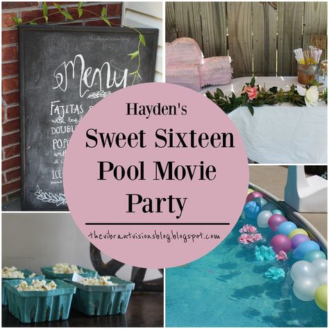 16 Pool Party Ideas, Sweet 16 Pool Party Ideas, Sweet 16 Pool Party, Birthday Pool Party Ideas, Teen Pool Parties, Sweet 16 Pool Parties, 16th Birthday Party Ideas, Sleepover Party Games, Sixteen Birthday Party Ideas