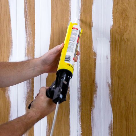 Painting Over Paneling, Painting Paneling, Wood Paneling Makeover, Repainting Kitchen Cabinets, Paneling Makeover, Painting Wood Paneling, Refinishing Cabinets, Paint Wood, Painting Wood