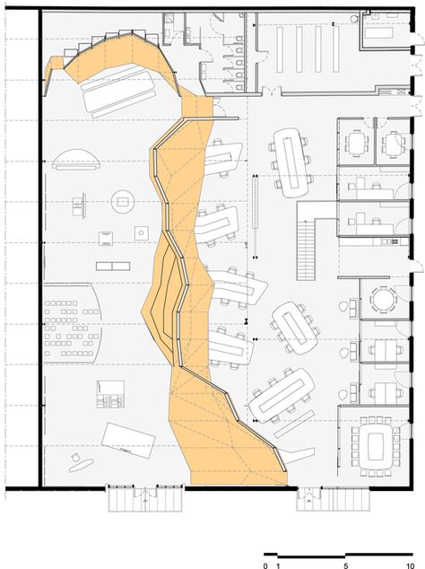 Surfrider Foundation / Gardera-D Architecture | ArchDaily Office Layout Plan, Office Space Planning, Restaurant Plan, Office Floor Plan, Surfrider Foundation, Creative Office Space, Commercial And Office Architecture, Layout Plan, Office Plan