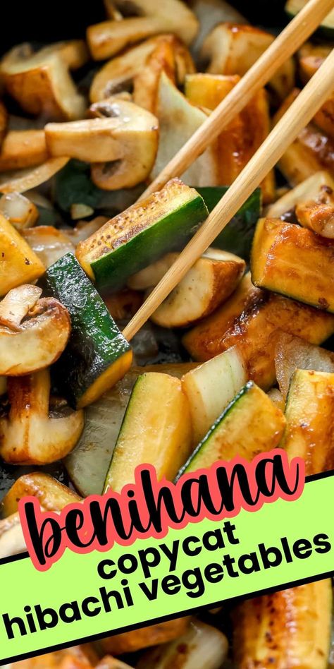 These Benihana copycat hibachi vegetables are a quick and delicious way to get a serving of veggies on your table. Packed with crisp zucchini, tender mushrooms, and savory onions, these vegetables come together with minimal ingredients and effort. Benihana Zucchini Recipe, Benihana Vegetables Recipe, Copycat Hibachi, Crisp Zucchini, Hibachi Vegetables Recipe, Hibachi Vegetables, Hibachi Recipes, Warm Potato Salads, Teriyaki Chicken And Rice