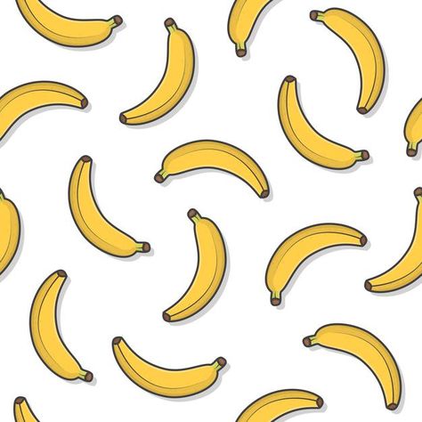 Banana fruit seamless pattern on a white... | Premium Vector #Freepik #vector #background #pattern #food #abstract Banana Icon, Banana Slice Illustration, Banana Vector, Banana Background, Male Gender Symbol, Banana Pattern Illustration, Banana Bunch Illustration, Banana Wallpaper, Banana Pattern