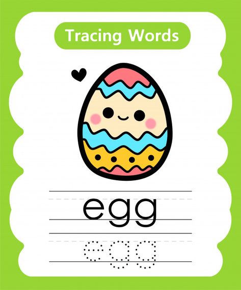 E For Egg, Writing Alphabet Letters, Tracing Words, Writing Alphabet, Tracing Lines, Alphabet Tracing Worksheets, Letter Vector, Educational Activities For Kids, Alphabet Tracing