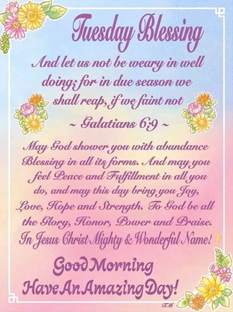 Tuesday Prayer, Good Morning Happy Tuesday, Weekly Blessings, Happy Tuesday Morning, Tuesday Blessings, Morning Board, Thinking Of You Quotes, Bible Verses Kjv, Tuesday Quotes