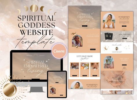 From simple to creative website design Spiritual Website Design Inspiration, Spiritual Website Design, Life Coach Websites, Funnel Website, Spiritual Website, Elementor Templates, Wordpress Templates, Coach Website, Creative Website