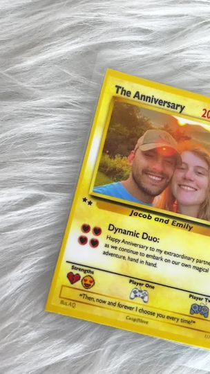 935 reactions · 249 shares | Personalized Anime Game Card😍 | A special Valentine's Day gift😍Customize your own Pokémon cards! 🥳Buy 2 get 10% OFF Code:LOVE10🥳 Shop now👉https://bityl.co/NVc5 | By Unigifta | Facebook Pokemon Gifts For Boyfriend, Pokemon Gifts, Player One, Game Card, Valentine Special, Dynamic Duo, Now And Forever, Pokemon Cards, Happy Anniversary