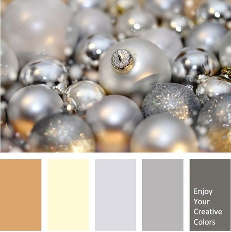 Color Palette #0056 Brown And Silver Color Palette, Diamond Color Palette, Glam Color Palette, Silver Color Palette, Brand Colour Schemes, Christmas Color Palette, Gold Palette, Gold Color Scheme, Pastel Colour Palette