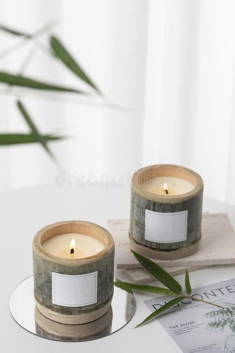 Scented candles made of bamboo, indoor tabletop background royalty free stock images Bamboo Indoor, Bamboo Candle, Vector Technology, Candle Making, Scented Candles, Stock Images Free, Table Top, Royalty Free, Royalty