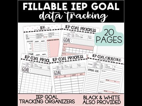 Help your students stay on track with their IEP goals with these easy-to-use trackers and organizers. With fillable templates and helpful tips, you can ensure that your students are making progress towards their Iep Goal Bins, Goal Organizer, Iep Goal Tracking, Goal Tracking, Data Tracking, Iep Goals, Yellow Room, Special Education Resources, Goal Tracker