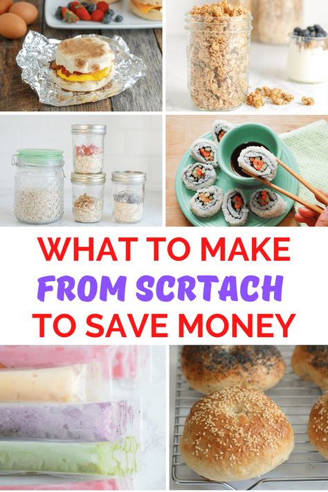 Things To Make Homemade To Save Money, Ingredients Only Household, Make It Yourself Food, Making Things From Scratch, Easy Things To Make From Scratch, Healthy From Scratch Recipes, Making Food From Scratch, Things To Make Instead Of Buy, Homemade Meals From Scratch