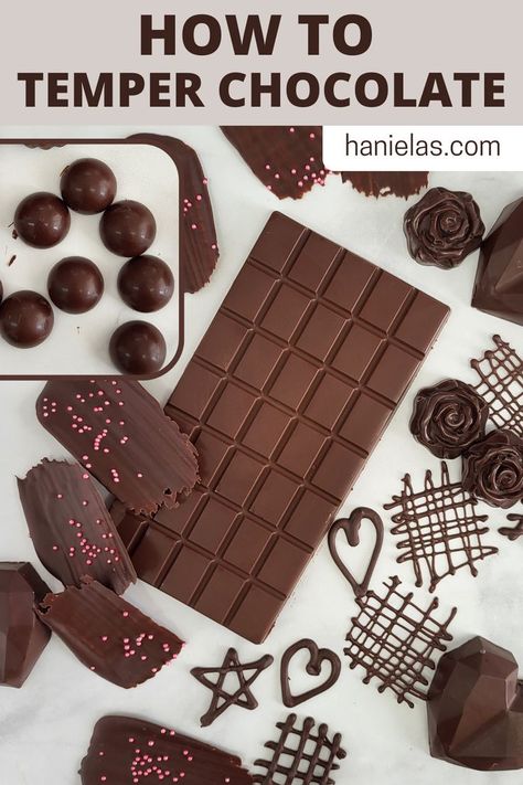 Learn how to Temper Chocoalate at home. Chocolate Logo, How To Temper Chocolate, Toffee Bars, Dessert Platter, Chocolate Bark, Chocolate Decorations, Bittersweet Chocolate, Candy Making, Delicious Chocolate