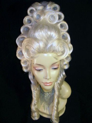 rococo wig  | MARIE ANTOINETTE BAROQUE ROCOCO PERIOD VENICE CARNIVAL PANTO DAME DRAG ... Rococo Hairstyles, Marie Antoinette Hair, Marie Antoinette Wig, Drag Hair, Hair History, Marie Antoinette Costume, Victorian Era Dresses, Human Doll, Rococo Fashion