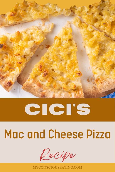 Mac and cheese fusion pizza Cicis Pizza Mac And Cheese Pizza, Pizza Mac And Cheese Recipes, Mac N Cheese Pizza Recipe, Mac And Cheese Pizza Recipe, Cheese Sauce For Pizza, Friendsmas Food, Mac And Cheese Ideas, Mac Abd Cheese, Macaroni Pizza