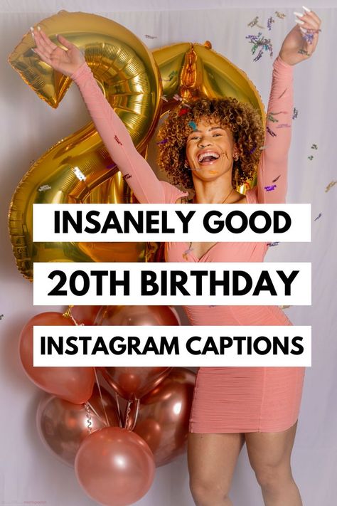 20th birthday captions 20th Birthday Captions Instagram For Yourself, 20 Birthday Captions Instagram, 20th Birthday Instagram Captions, 20th Birthday Captions, Birthday Caption Ideas, Birthday Captions For Myself, My 20th Birthday, Happy 20th Birthday, Cute Captions