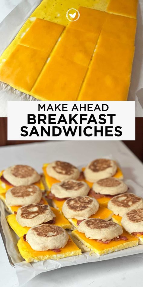 Make Ahead Breakfast Sandwiches, Low Fat High Protein Recipes, Breakfast Sandwiches Frozen, Egg Sandwich Recipe, Egg Sandwich Breakfast, Breakfast Sandwich Recipes, Make Ahead Breakfast Sandwich, Cheese Breakfast, Frozen Breakfast