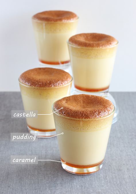 Creme Caramel Cake, Japanese Caramel Pudding, Caramel Custard Cake, Caramel Pudding Cake, Pudding Packaging, Caramel Custard Recipe, Types Of Pudding, Japanese Pudding, Castella Cake