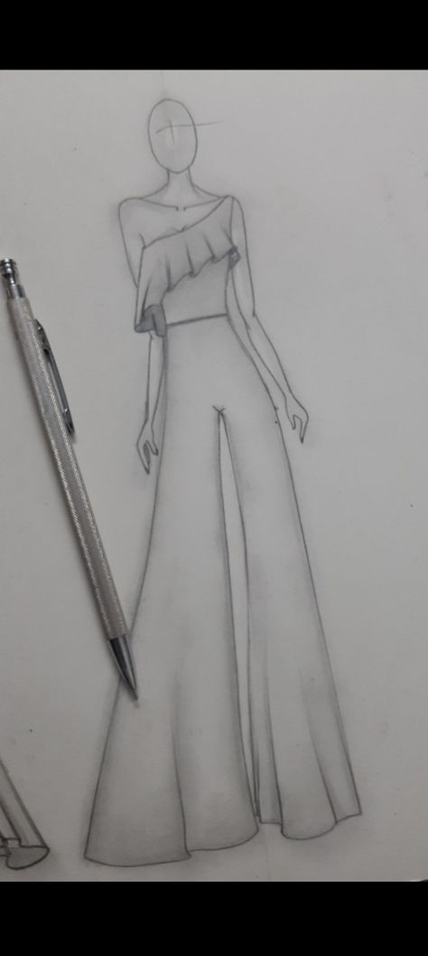 Simple Dress Illustration Fashion, Simple Fashion Drawing Dresses, Simple Dress Sketches, Dress Design Sketches Simple, Dress Designs Drawing Simple, Easy Pencil Art, Simple Art Drawings, Carcase Iphone, Simple Drawing Ideas