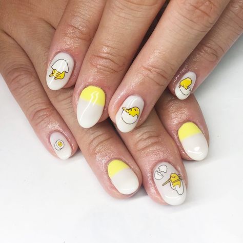 Nidia on Instagram: “Have an Eggy Gudetama morning everyone! 🥚🍳 (Inspo: @nailjob)” Gudetama Nails, Nails Photo, Spring Craft, Art Corner, Morning Everyone, Spring Crafts, Beautiful Nails, Small Bathroom, Art Ideas