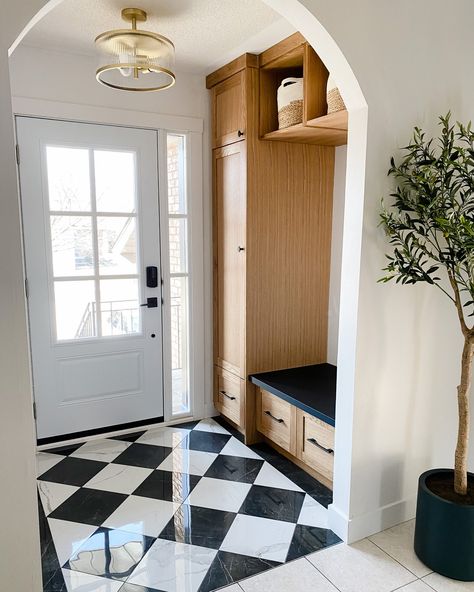 Entry Closet Makeover, Entryway Addition, Entry Closet Ideas, Entryway Transformation, Open Entryway, Entry Nook, Front Hall Closet, Entryway Inspo, Built In Closet