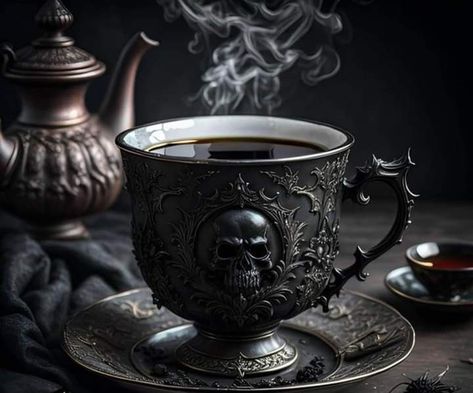 Gothic Cafe, Black House Decor, Cat Mansion, Gothic Manor, Gothic Things, Dark Royalty, Dark Royalty Aesthetic, Coffee Pics, Happy Unbirthday