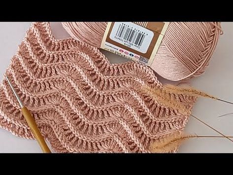 Crochet Blanket Stitch Pattern, Crochet Shawl Diagram, Crochet Pattern Tutorial, Crochet Knit Stitches, Mode Crochet, Lace Knitting Patterns, Crochet Stitches Video, Crochet Youtube, Pola Sulam