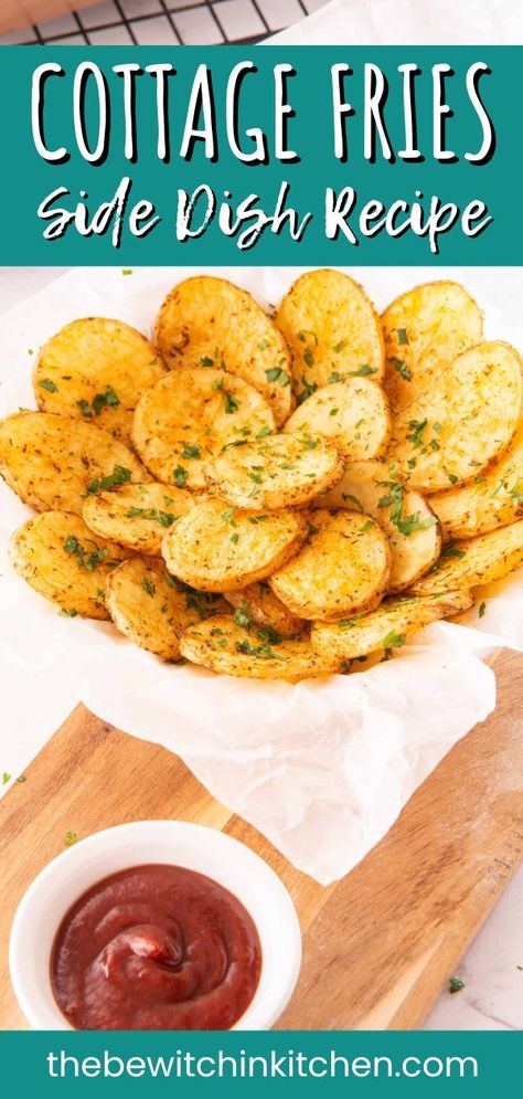 French Fries For A Crowd, Air Fryer Cottage Fries, Homemade Potato Chips Fried, Fries Recipe Fried, Cottage Fries Recipes, Homemade Fried Potatoes, Baked Fries Recipe, Best Homemade French Fries, Home Made French Fries