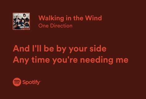 Spotify Lyrics, By Your Side, The Wind, Walking