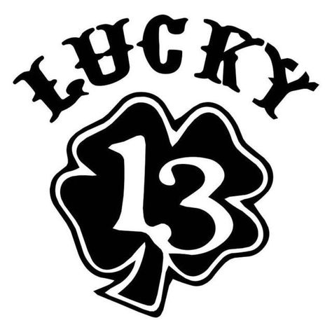 Acab Tattoo, Card Tattoo Designs, Tattoo Dotwork, Funny Vinyl Decals, Clover Tattoos, 13 Tattoos, Lucky 13, Vinyl Car Stickers, Desenho Tattoo