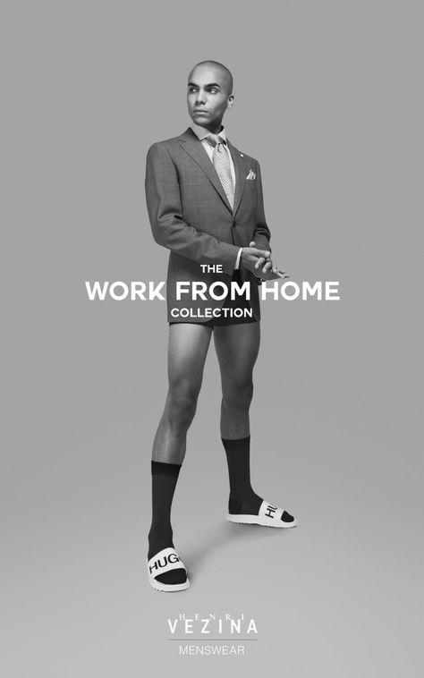 Henri Vézina Outdoor Advert By Dentsu: The Work From Home Collection | Ads of the World™ Canadian Clothing, Science Festival, Ad Of The World, Canadian Models, Creative Advertising Campaign, Social Media Marketing Agency, Shooting Photo, Outdoor Fashion, Creative Advertising