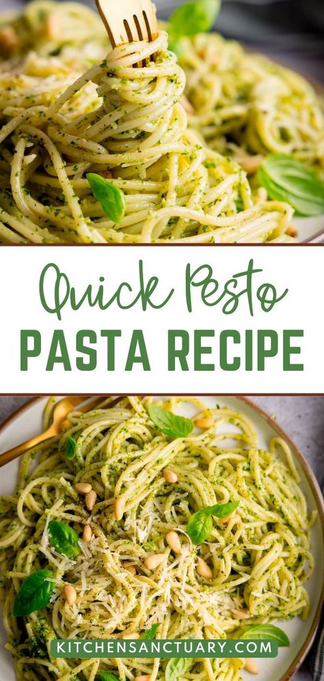 Easy Pasta Pesto Recipes, Pesto Pasta With Jarred Pesto, Pesto Spaghetti Sauce, Butter Pesto Pasta, Pesto Pasta Easy From Jar, Easy Pesto Recipe Pasta, Jar Pesto Pasta Recipes, Pesto Fusilli Pasta, Quick Pesto Pasta