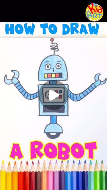 @kidartspace on Instagram: "Hello! Let’s get your pencils and markets and Draw a Rolling Robot together! This robot is super cute and he moves fast too!🤖 Watch the full video on our YouTube Channel✌🏽 Follow and subscribe us for more exciting and fun art tutorials! . . #KidsDrawingTutorial #LearnToDraw #RobotArt #EasyDrawingForKids #CreativeKids #ArtForKids #DrawingFun #StepByStepArt #ArtTutorial" How To Draw Robots, Kids Art Space, Robot Videos, Space Drawing, Space Drawings, Kid Art, Easy Drawings For Kids, Robot Art, Art Space