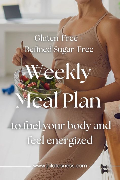 Let's nourish our bodies, strengthen our spirits, and embrace the joy and vitality that come from combining a wholesome meal plan with the transformative power of at-home Pilates. Overnight Chia Seed Pudding, Lemon Vinaigrette Dressing, Free Weekly Meal Plan, Baked Fish Fillet, Turkey Meatballs Baked, Steamed Green Beans, Steamed Asparagus, Grilled Tofu, Grilled Chicken Salad