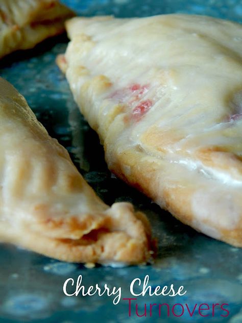 Cherry Cheese Turnovers Cheesecake Turnovers, Cheese Turnovers, Chicken Hand Pies, Cherry Turnovers, Pastry Dough Recipe, Kid Sandwiches, Turnover Recipes, Homemade Pastries, Cherry Cheesecake