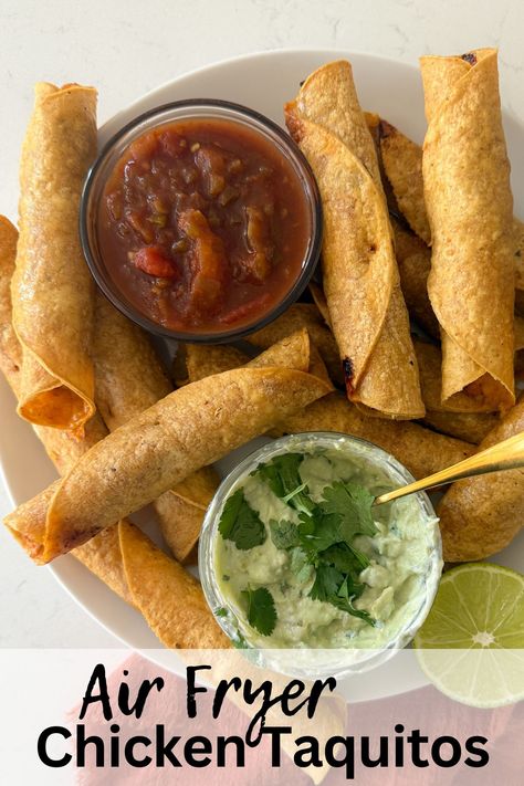 Air Fryer Chicken Taquitos Gluten Free Chicken Taquitos, Homemade Chicken Taquitos Air Fryer, Air Fry Chicken Taquitos, Air Fried Chicken Taquitos, Pork Taquitos Air Fryer, Homemade Taquitos Chicken Air Fryer, Homemade Taquitos Air Fryer, Buffalo Chicken Taquitos Air Fryer, Healthy Flautas