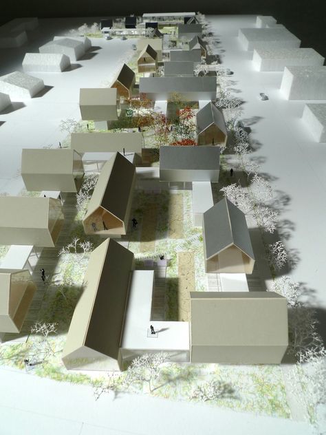 Co Housing Community, Housing Competition, Maquette Architecture, Co Housing, Rural Architecture, Collective Housing, Urban Design Concept, Urban Housing, Community Housing