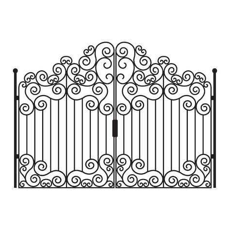 Gate Tattoo Design, Gate Illustrations, Gate Silhouette, Gate Drawing, Gate Vector, Gate Tattoo, Gate Logo, Garden Gate Design, Becoming A Tattoo Artist